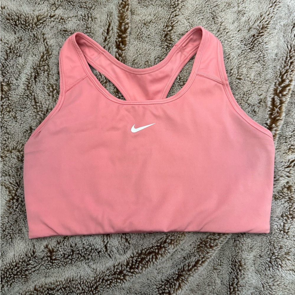 Nike Pink Sports Bra Moisture-Wicking Racerback